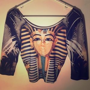Graphic Egyptian Crop Top